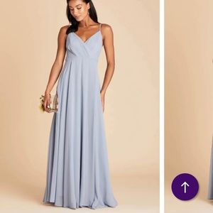 Birdy Grey Dusty Blue Chiffron Kaia dress